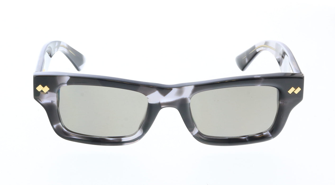 Bottega Veneta BV1351S-002 Bold Marble-Effect Square Sunglasses
