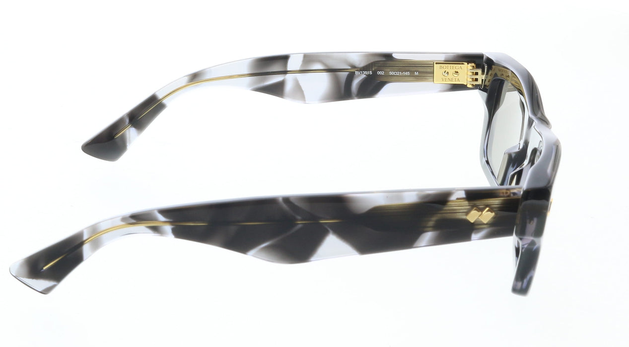 Bottega Veneta BV1351S-002 Bold Marble-Effect Square Sunglasses