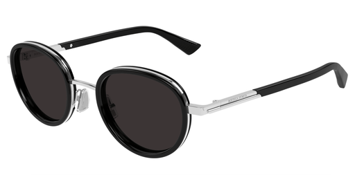 Bottega Veneta BV1372S-001 Retro Black Round Sunglasses
