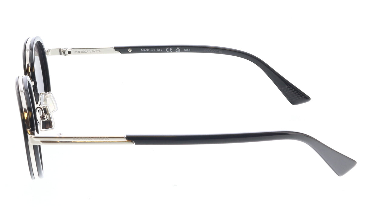 Bottega Veneta BV1372S-001 Retro Black Round Sunglasses