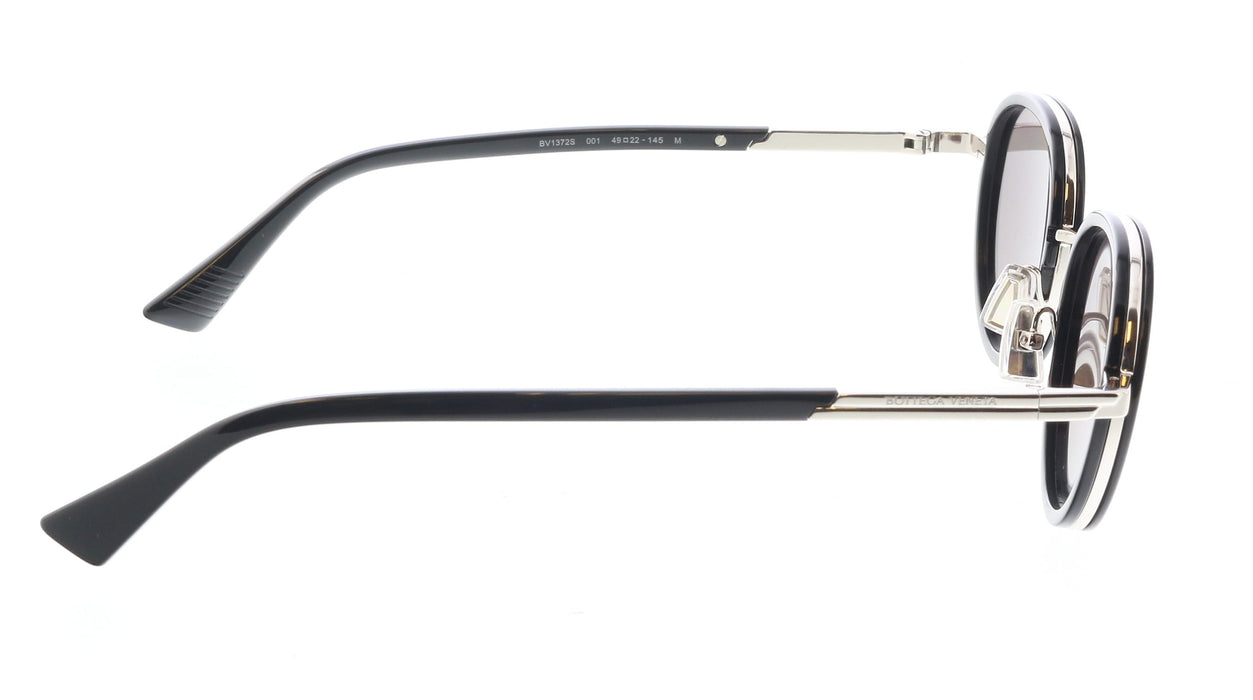 Bottega Veneta BV1372S-001 Retro Black Round Sunglasses