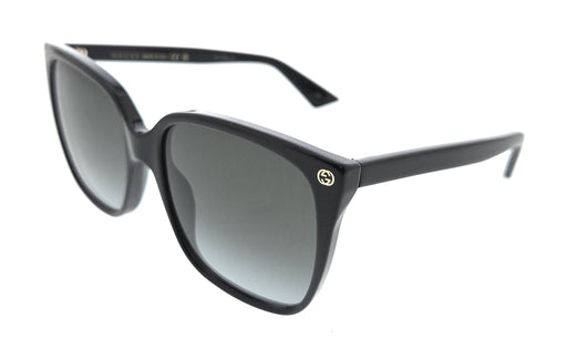 Gucci GG0022S-001 Oversized Black Square Sunglasses with Grey Lenses
