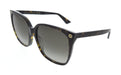 Gucci GG0022S-003 Oversized Havana Square Sunglasses with Gradient Lenses