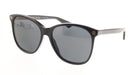 Gucci GG0024S-001 Chic Black Cat-Eye Shades with Gold Rivet Detail