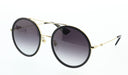 Gucci GG0061S-001 Vintage-Inspired  Round Gold Sunglasses