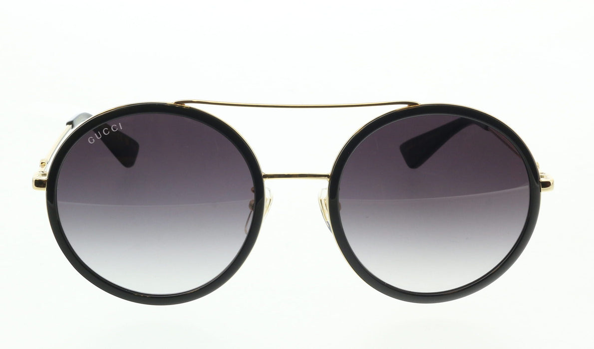 Gucci GG0061S-001 Vintage-Inspired  Round Gold Sunglasses