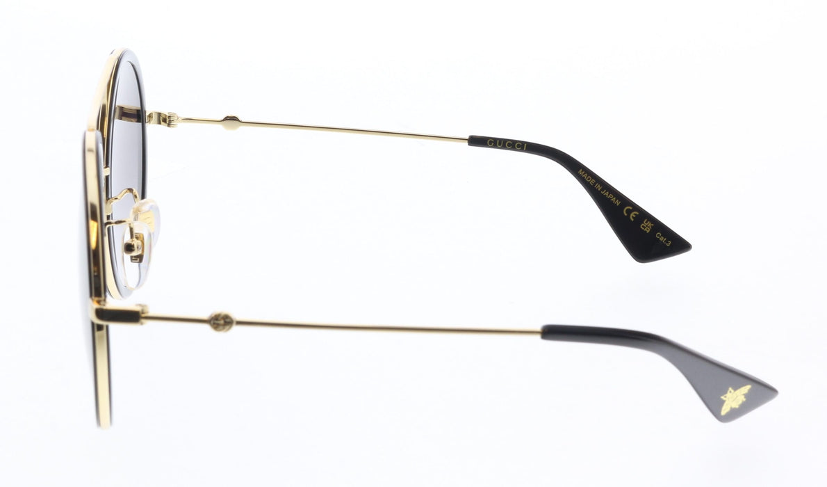 Gucci GG0061S-001 Vintage-Inspired  Round Gold Sunglasses