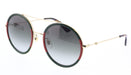 Gucci GG0061S-003  Round Sunglasses with Signature Green-Red Accents