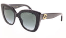 Gucci GG0327S-001 Oversized Black Cat-Eye Sunglasses