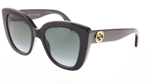 Gucci GG0327S-001 Oversized Black Cat-Eye Sunglasses