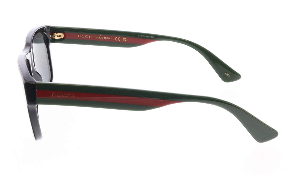 Gucci GG0340S-006 Rectangle Frame Sunglasses with Green-Red Detail