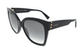 Gucci GG0459S-001 Oversized Black Square Sunglasses with Stripe Accent