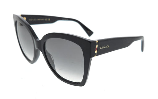 Gucci GG0459S-001 Oversized Black Square Sunglasses with Stripe Accent