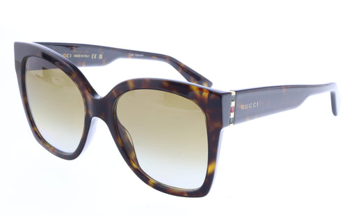 Gucci GG0459S-002 Tortoiseshell Oversized Sunglasses with Signature Stripe