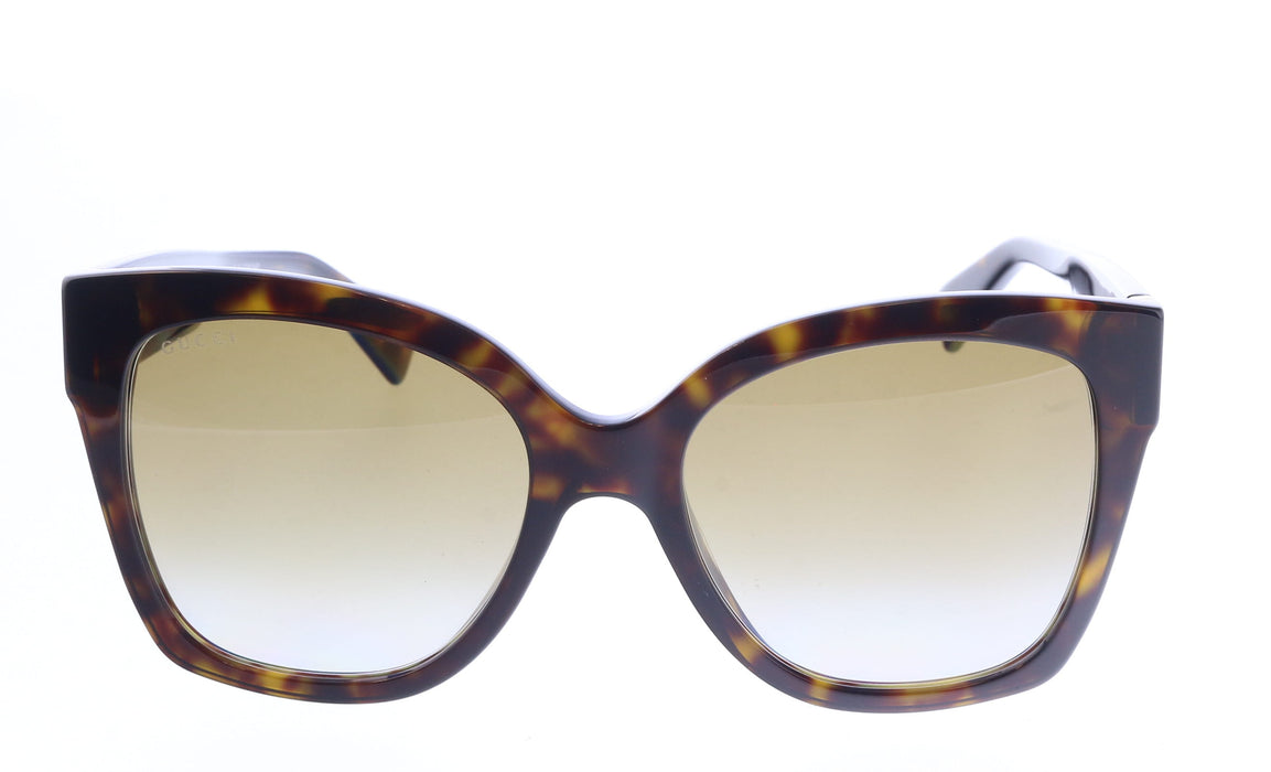 Gucci GG0459S-002 Tortoiseshell Oversized Sunglasses with Signature Stripe