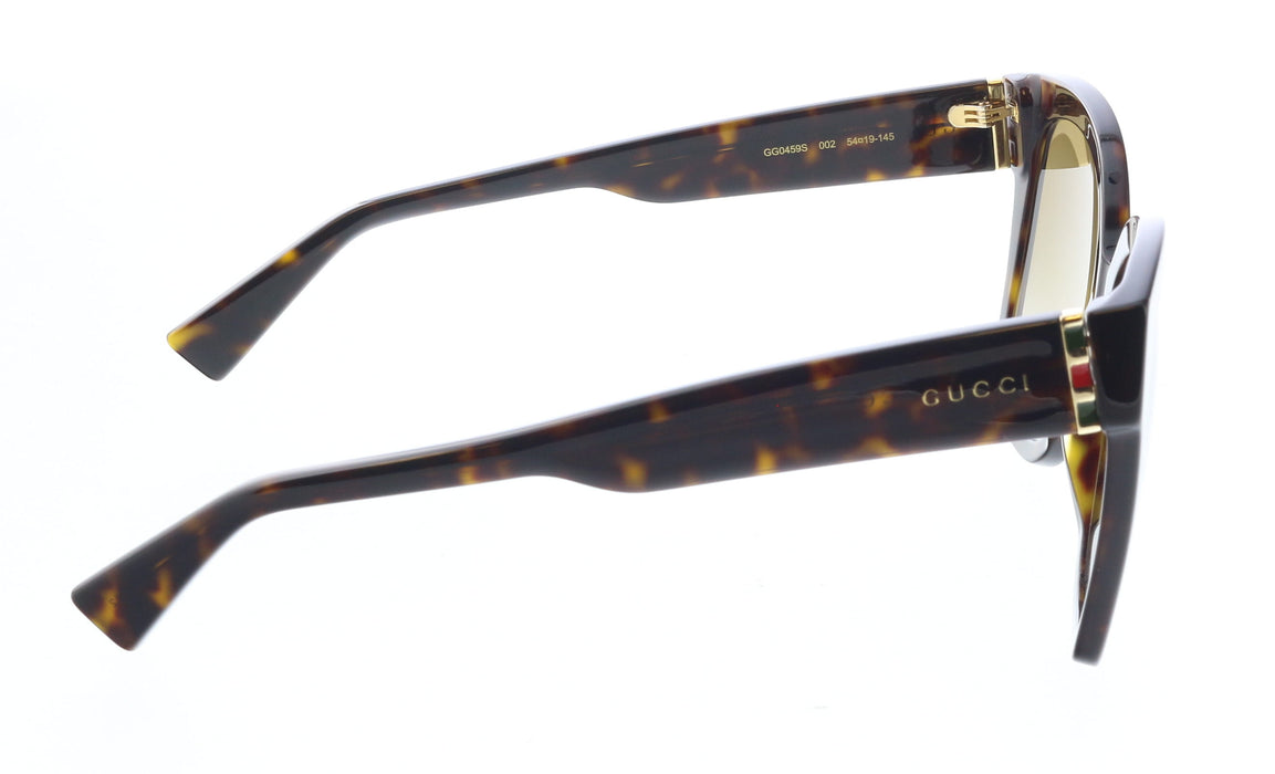 Gucci GG0459S-002 Tortoiseshell Oversized Sunglasses with Signature Stripe