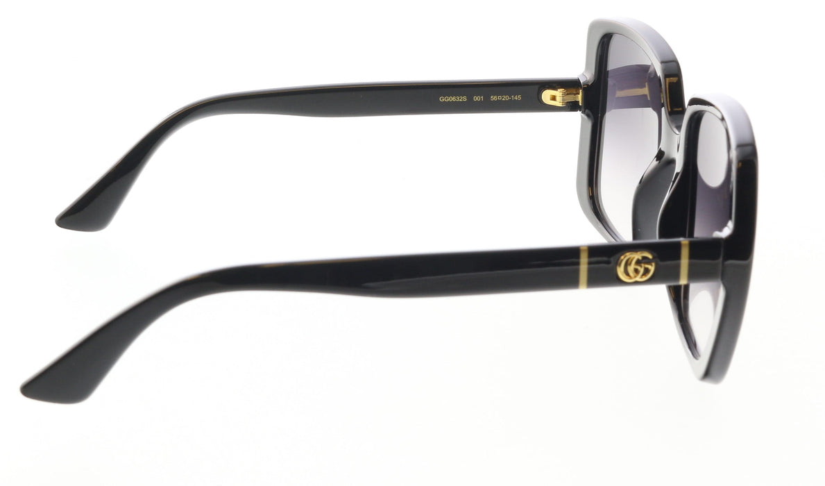 Gucci GG0632S-001 Oversized Black Square Sunglasses
