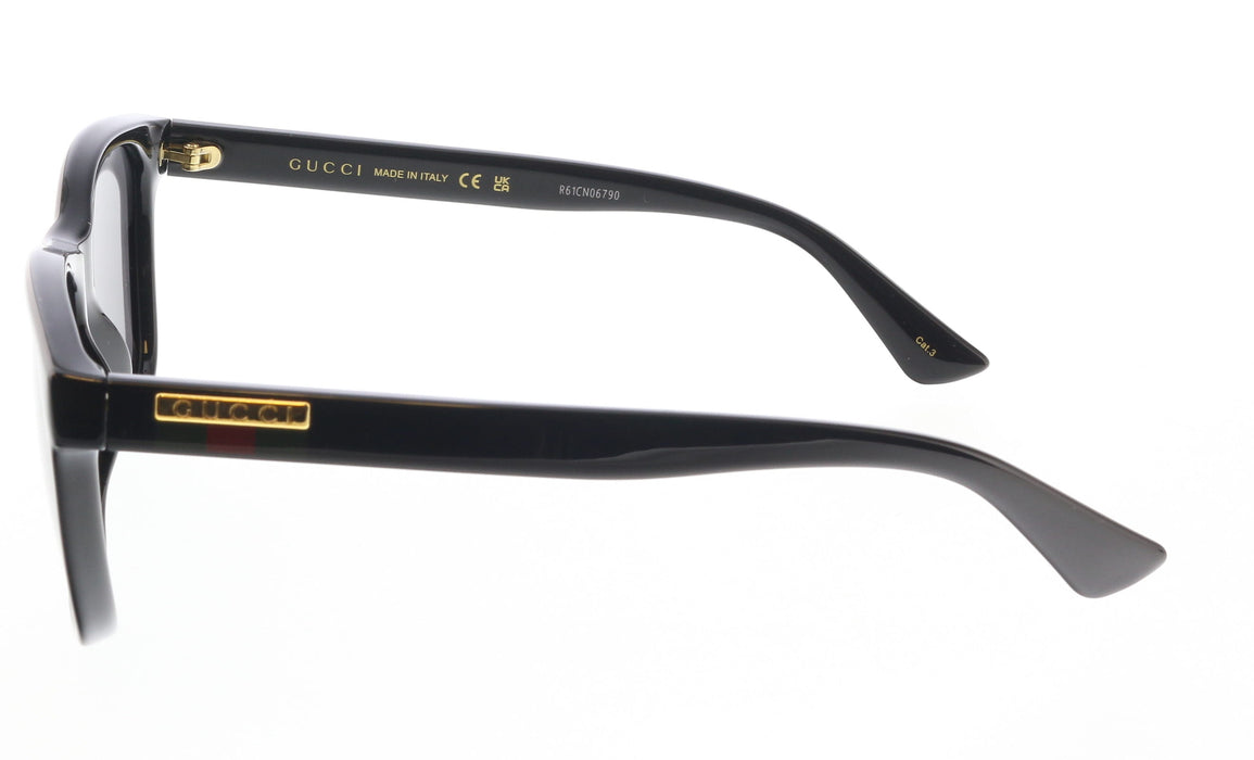 Gucci GG0746S-001 Matte Black Square Sunglasses with Grey Lenses
