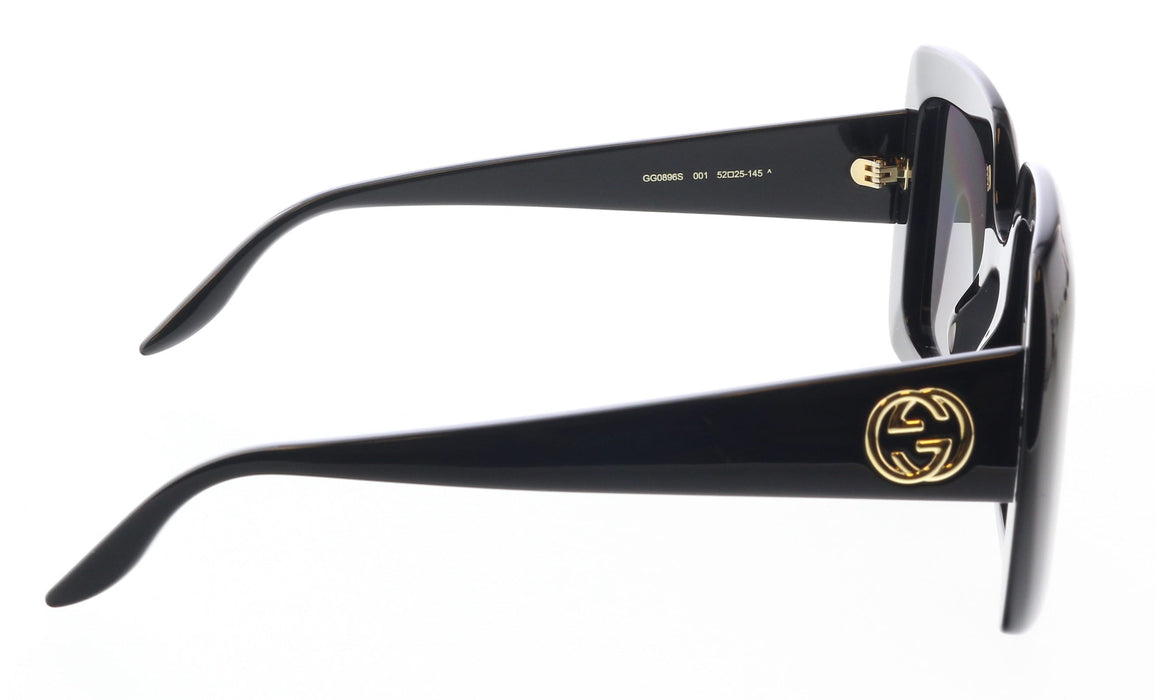 Gucci GG0896S-001 Oversized Square Black Sunglasses with Dark Solid Lenses