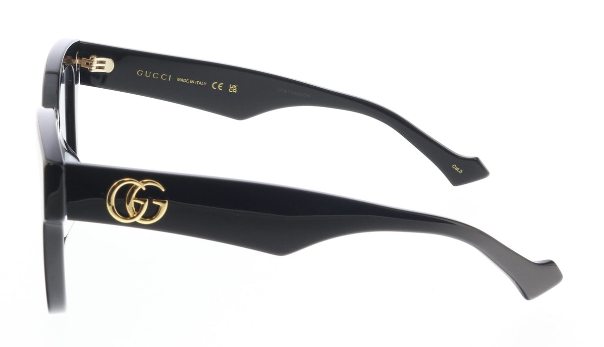 Gucci GG0998S-001 Bold Oversized Square Sunglasses with Black Frame and Dark Len