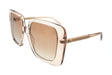 Gucci GG1314S-005 Chic Oversized Square Sunglasses with Gradient Gold Mirror Len
