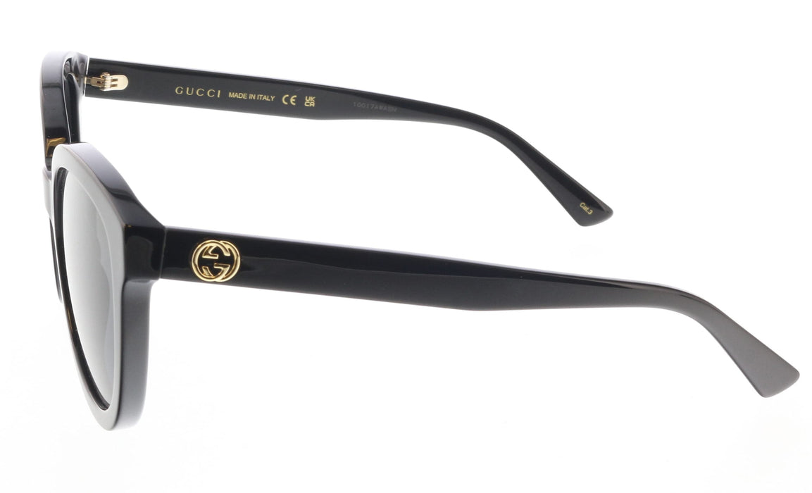 Gucci GG1315S-001  Oversized Cat-Eye Sunglasses with Gold Emblem