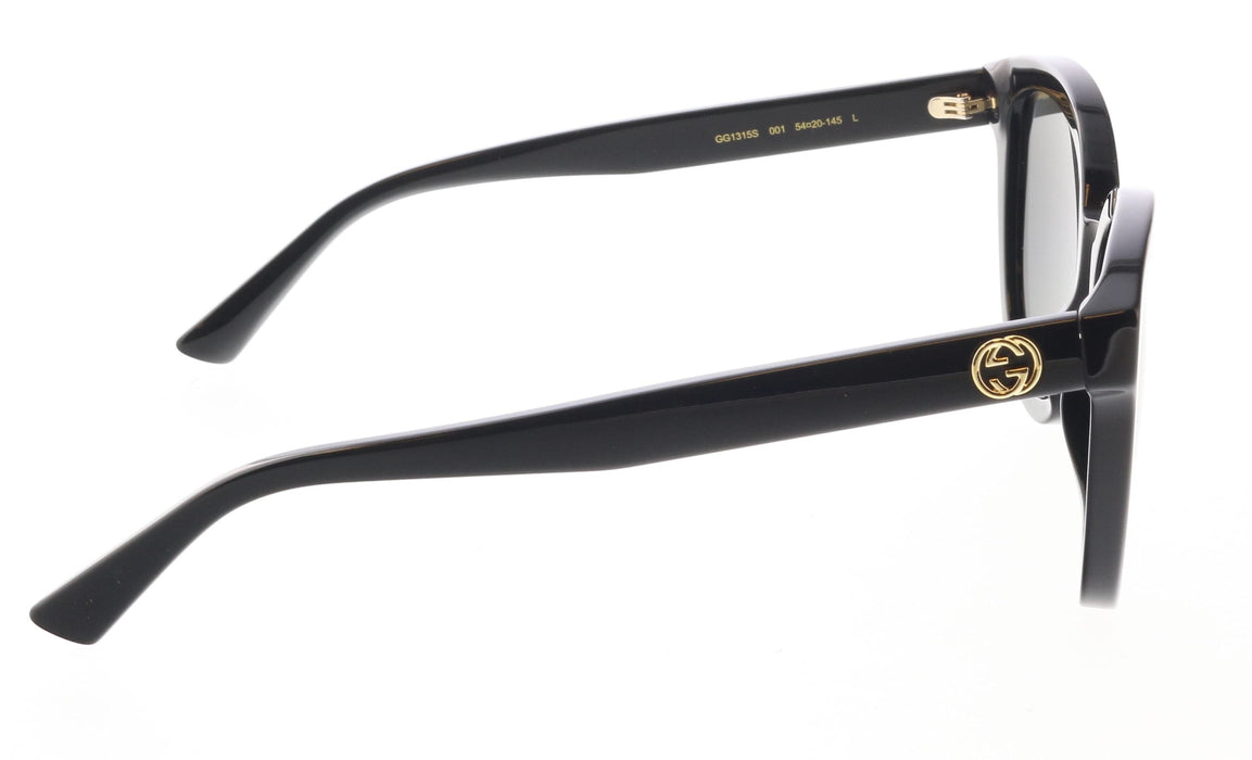 Gucci GG1315S-001  Oversized Cat-Eye Sunglasses with Gold Emblem