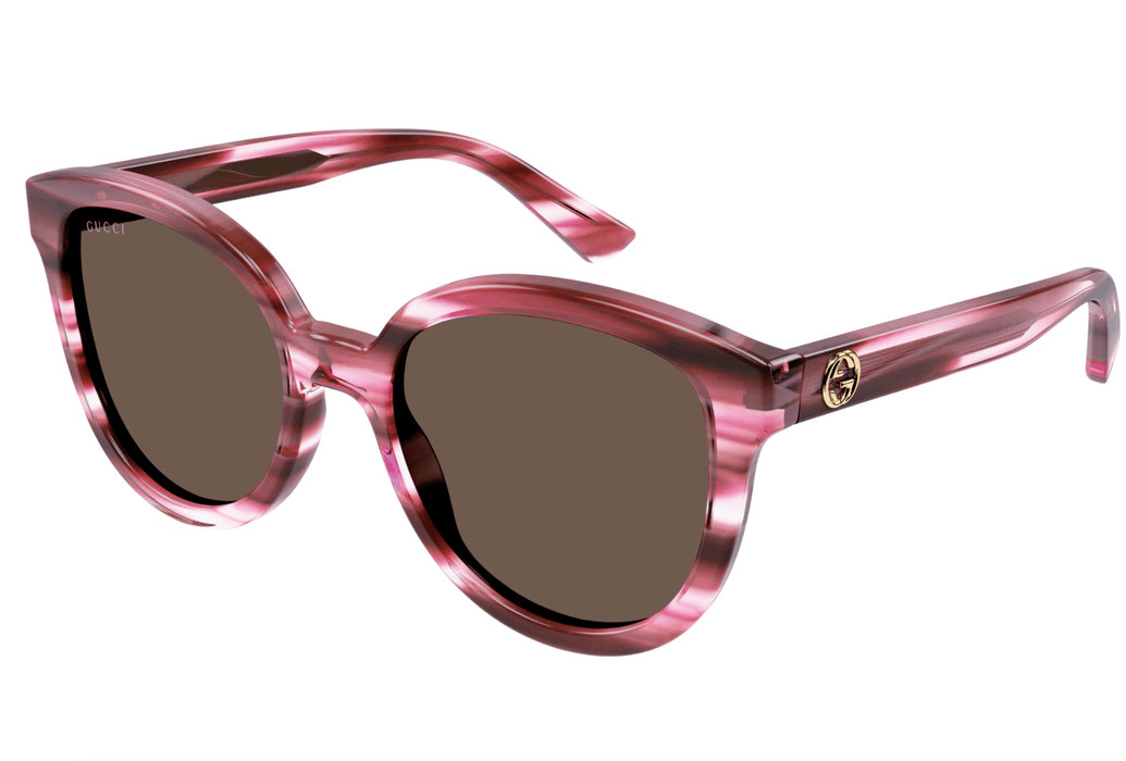 Gucci GG1315S-003  Oversized Pink Acetate Sunglasses with Gold-Tone Detail