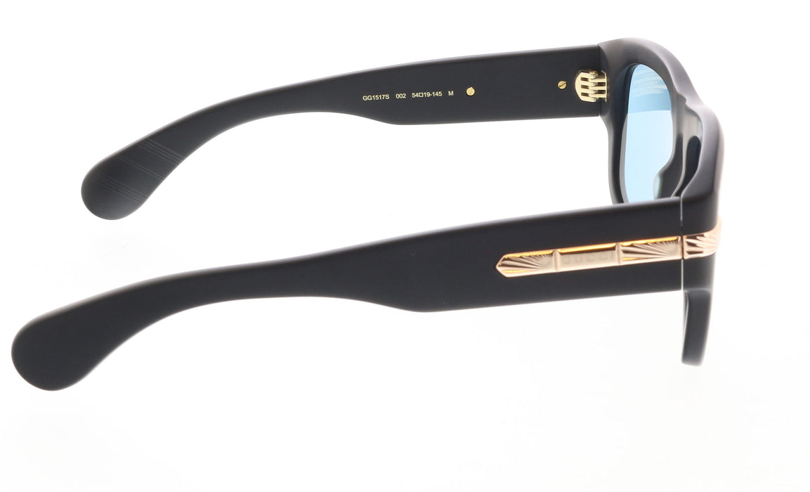 Gucci GG1517S-002 Black & Gold square Mens Sunglasses