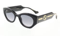 Gucci GG1553S-001 Black & Crystal round Ladies Sunglasses
