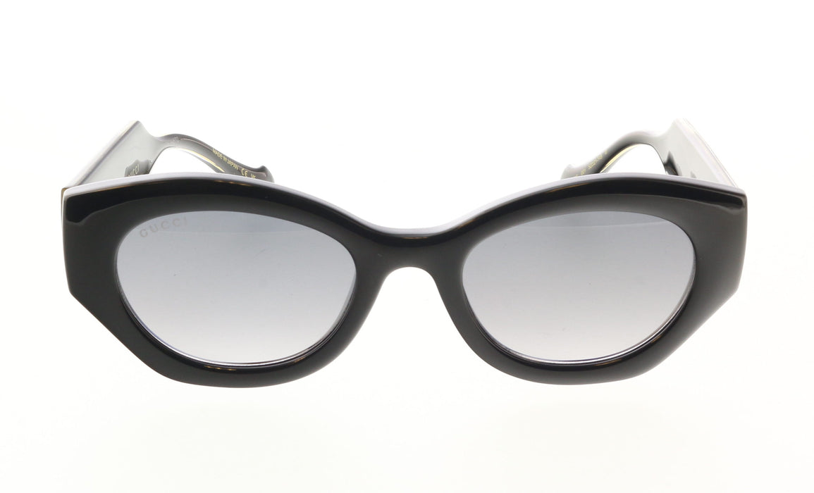 Gucci GG1553S-001 Black & Crystal round Ladies Sunglasses