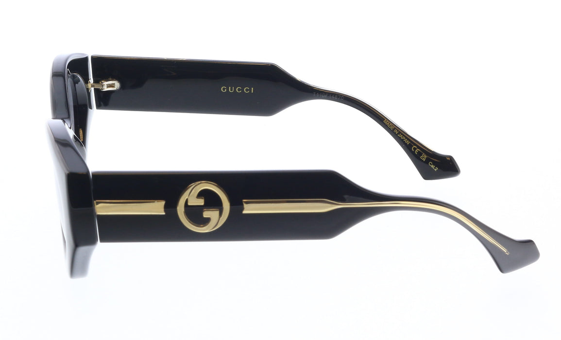 Gucci GG1553S-001 Black & Crystal round Ladies Sunglasses