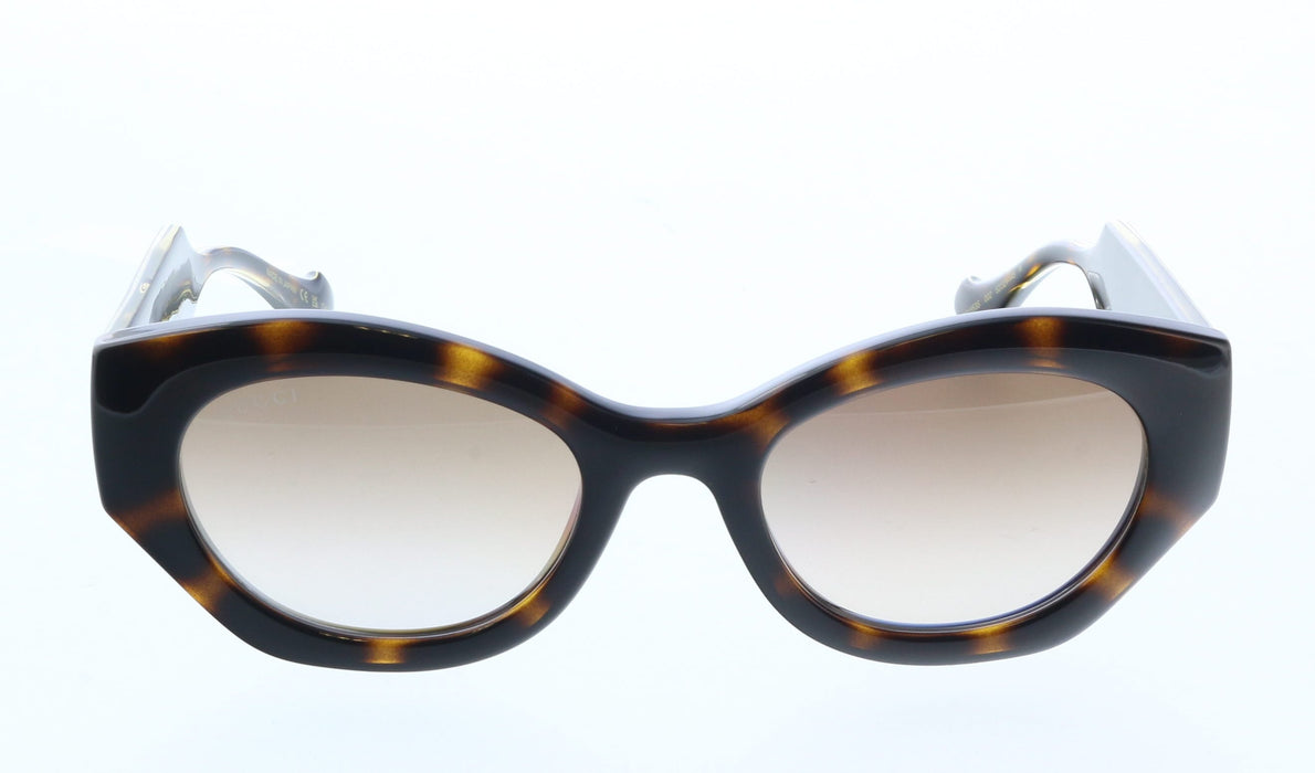 Gucci GG1553S-002 Havana & Crystal round Ladies Sunglasses