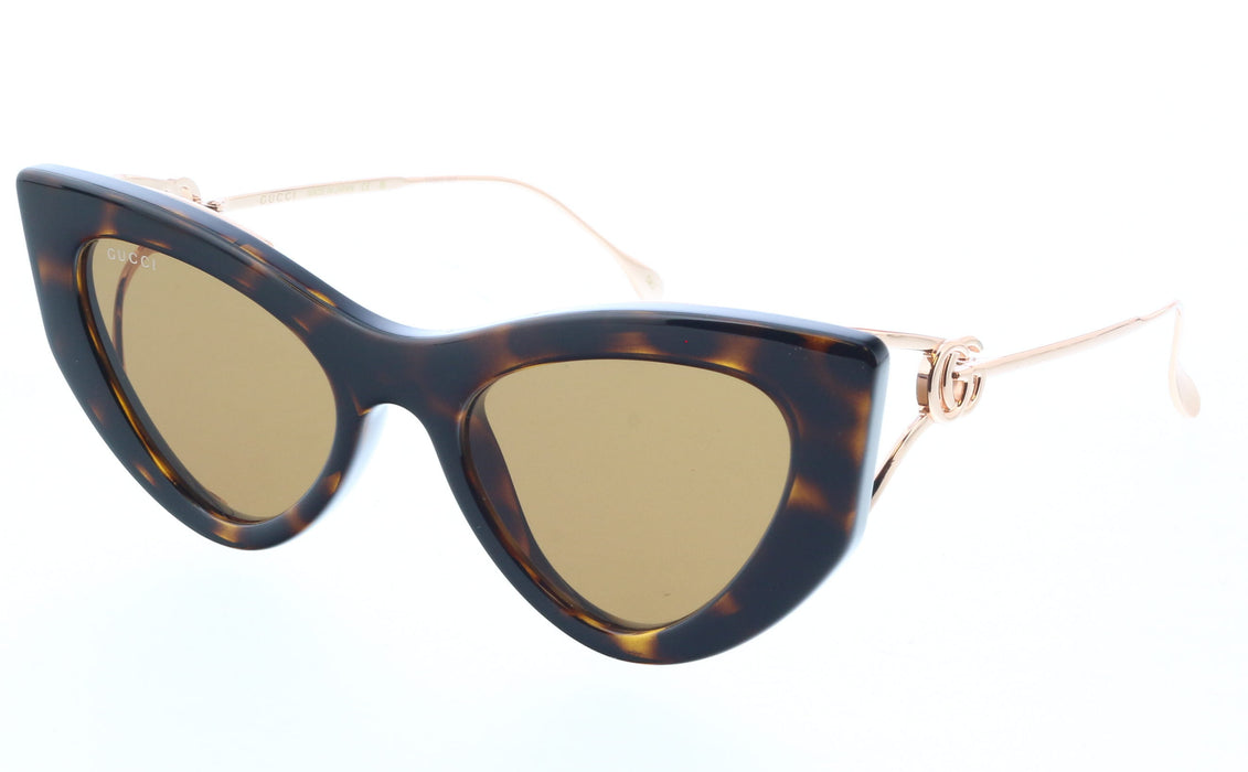 Gucci GG1565S-002 Havana & Gold cat eye Ladies Sunglasses