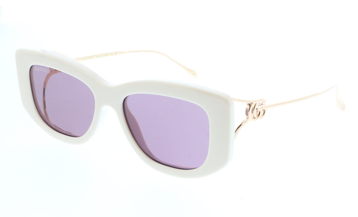 Gucci GG1566S-003 Ivory front with gold metal cat eye - squared Ladies Sunglasses