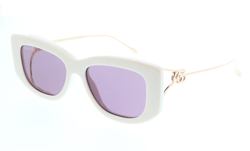 Gucci GG1566S-003 Ivory front with gold metal cat eye - squared Ladies Sunglasses