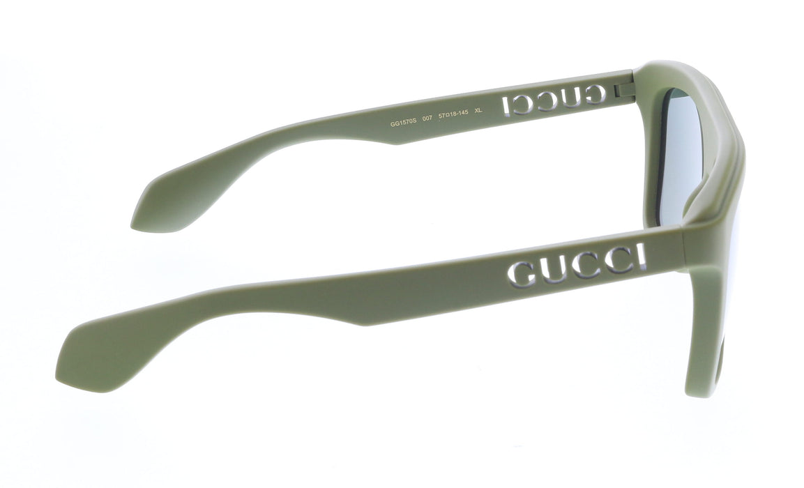 Gucci GG1570S-007 Green square Mens Sunglasses