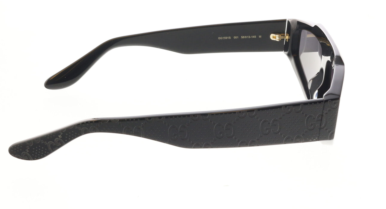 Gucci GG1591S-001 Black shield Mens Sunglasses
