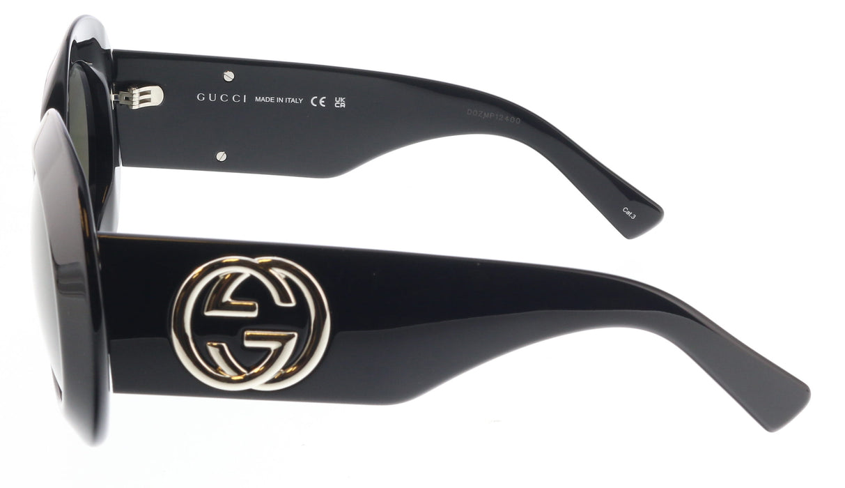 Gucci GG1647S-007 Black round Ladies Sunglasses