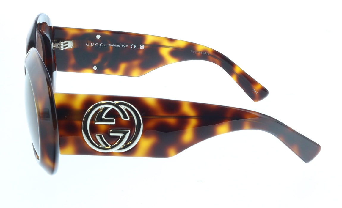 Gucci GG1647S-009 Havana round Ladies Sunglasses