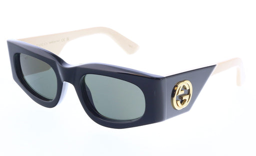 Gucci GG1664S-001 Black & Ivory square Ladies Sunglasses