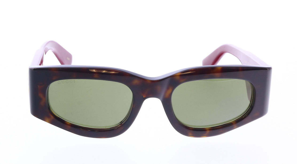 Gucci GG1664S-002 Havana & red square Ladies Sunglasses