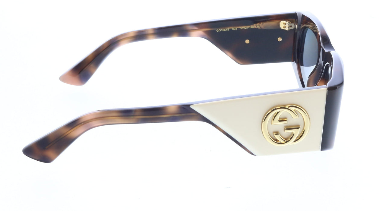 Gucci GG1664S-003 Havana square Ladies Sunglasses