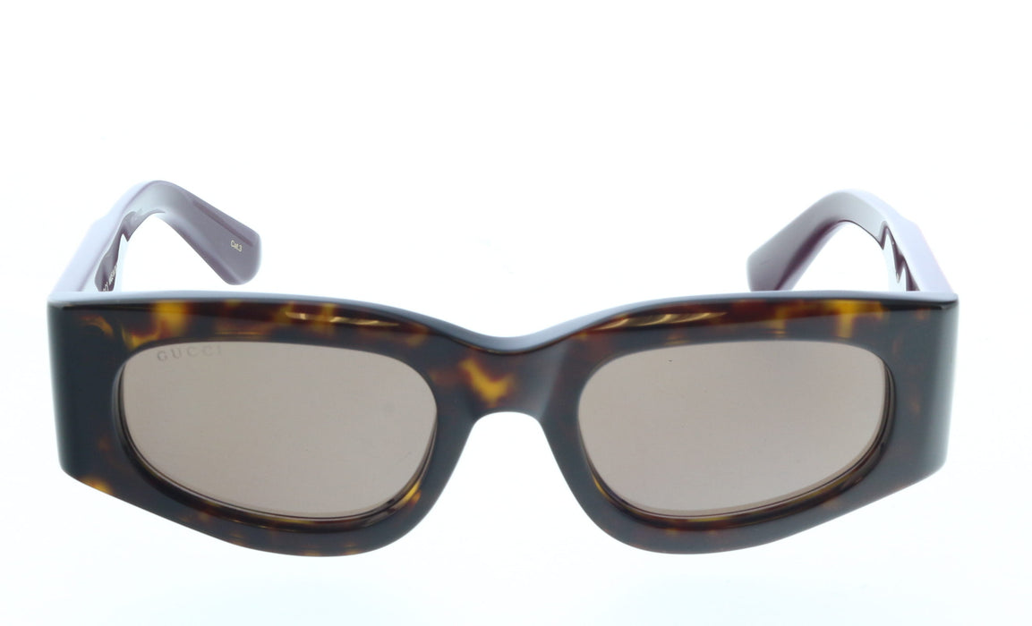 Gucci GG1664S-004 Havana&red square Ladies Sunglasses