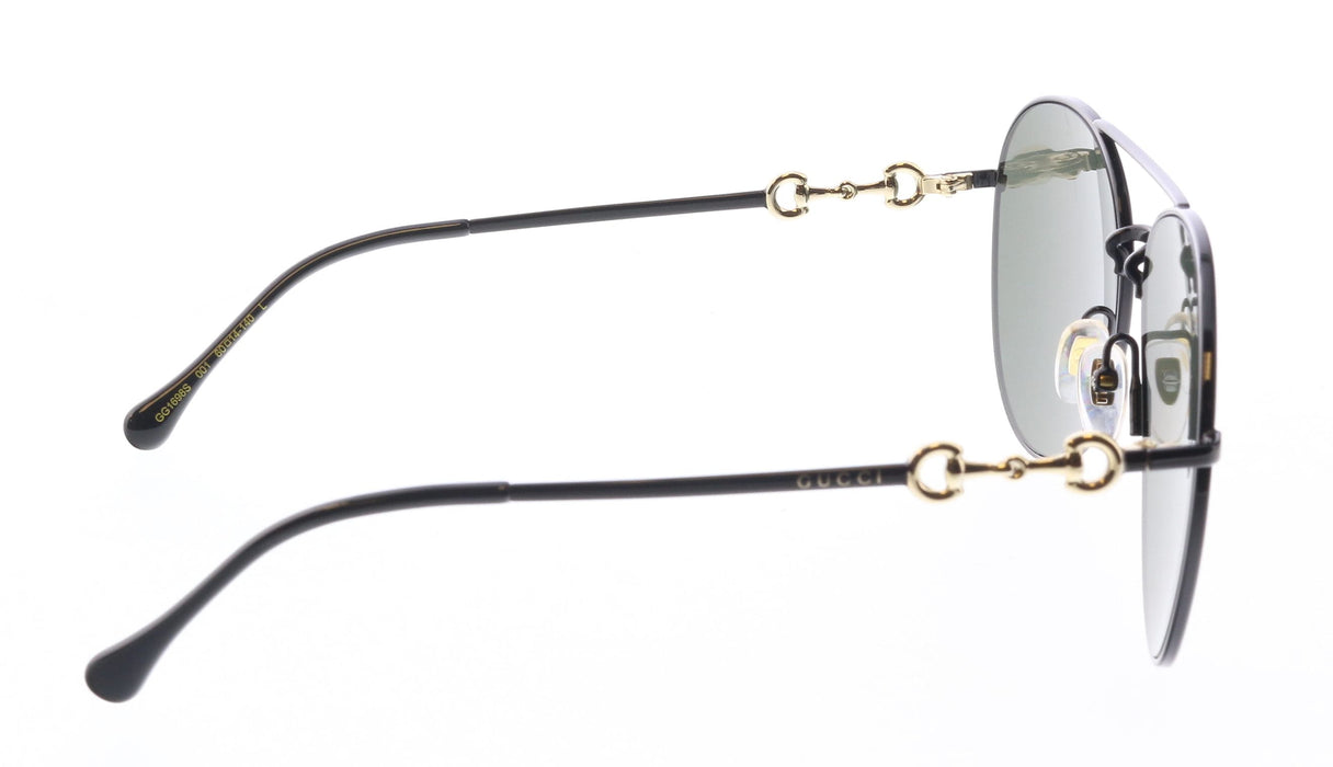 Gucci GG1698S-001 Black aviator Ladies Sunglasses