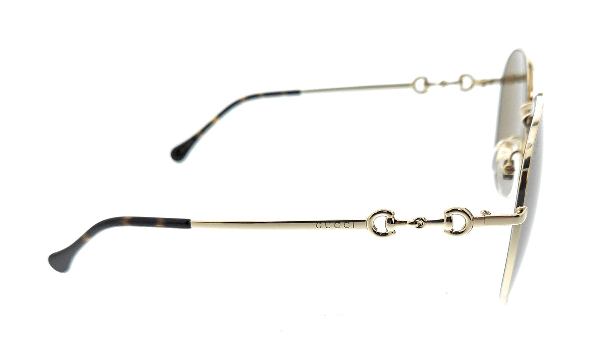 Gucci GG1698S-002 Gold aviator Ladies Sunglasses