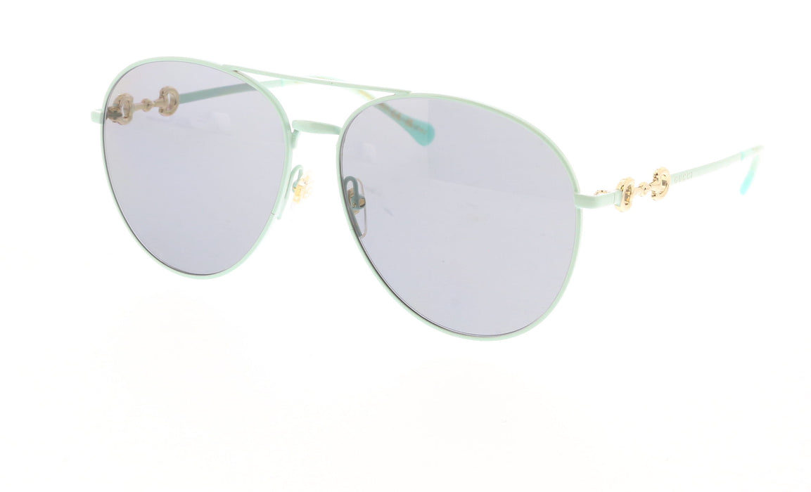 Gucci GG1698S-004  Gold Aviators with Horsebit Accent & Grey Lenses