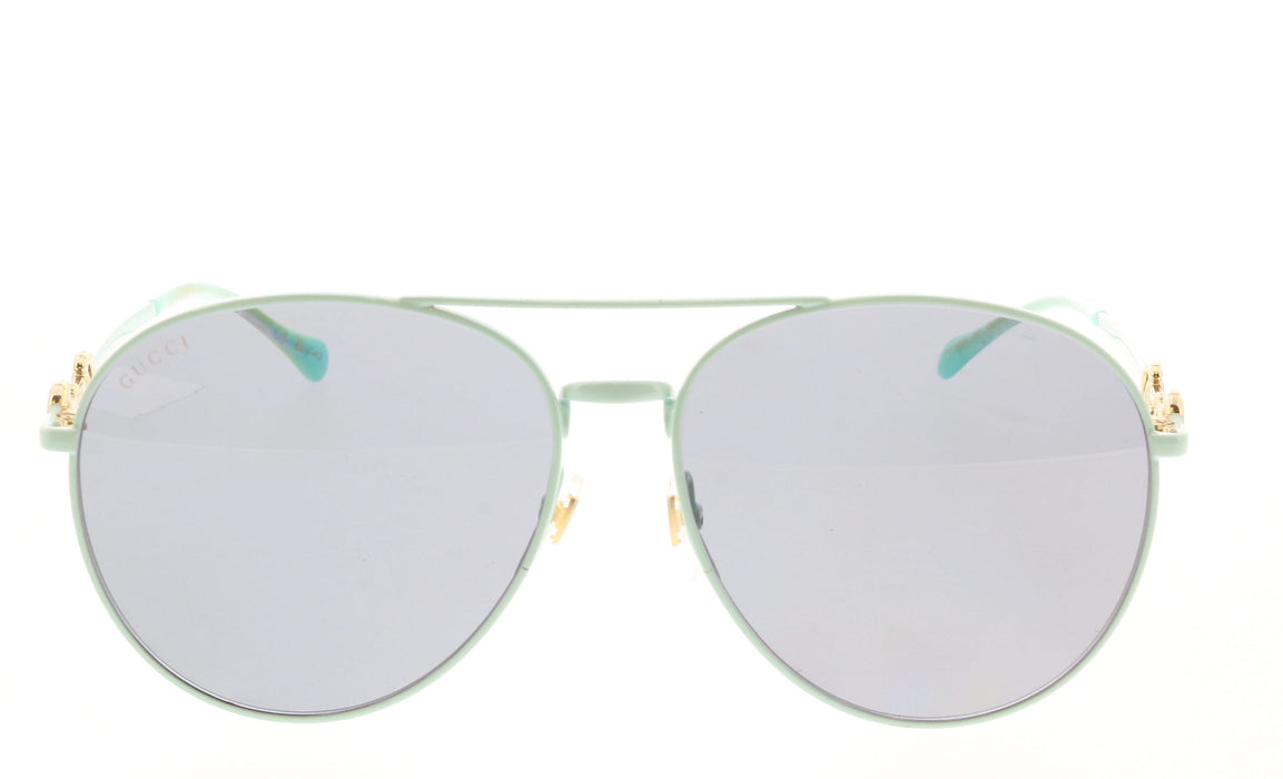 Gucci GG1698S-004  Gold Aviators with Horsebit Accent & Grey Lenses
