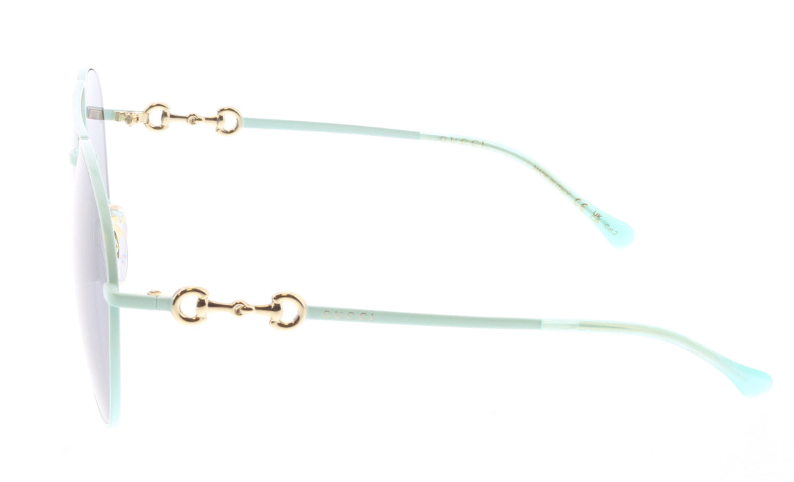 Gucci GG1698S-004  Gold Aviators with Horsebit Accent & Grey Lenses