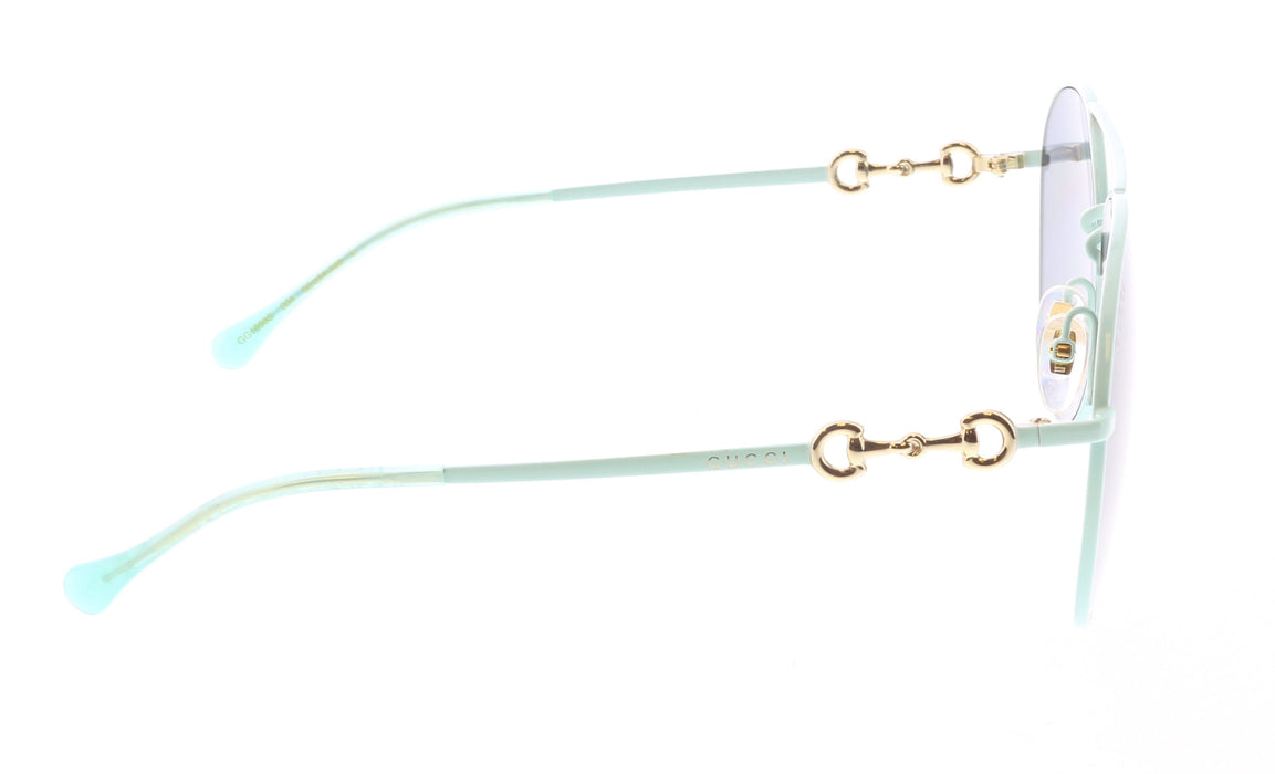 Gucci GG1698S-004  Gold Aviators with Horsebit Accent & Grey Lenses